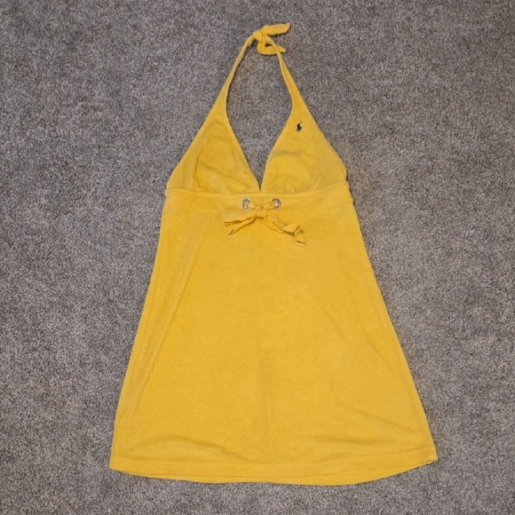 Ralph Lauren Yellow Halter Dress - Picture 1 of 3
